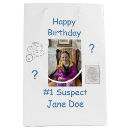 Bolsa De Regalo Mediana Cumpleaños de la Junta para la resolución de críme