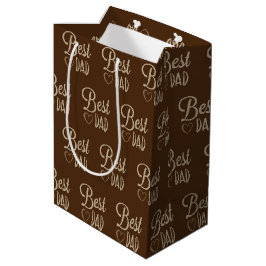 Bolsa De Regalo Mediana Cumpleaños de papá en Brown