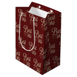 Bolsa De Regalo Mediana Cumpleaños de papá en un marrón
