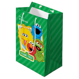 Bolsa De Regalo Mediana Cumpleaños de Plaza Sésamo