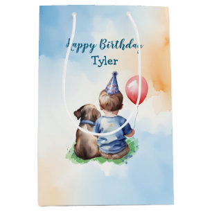 Bolsa De Regalo Mediana Cumpleaños de un bebé personalizado