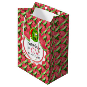 Bolsa De Regalo Mediana Cumpleaños de uno en un melón
