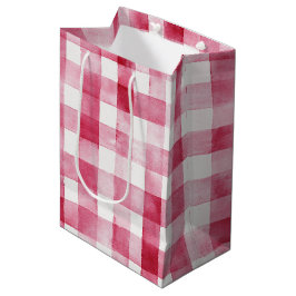 Bolsa De Regalo Mediana Cumpleaños Rayas Blancas Rosadas