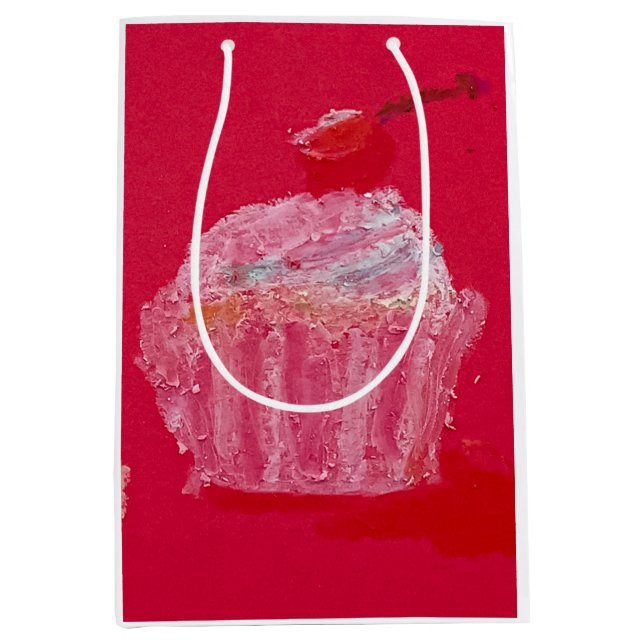 Bolsa De Regalo Mediana Cupcake with strawberry Frosting (Anverso)