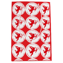 BOLSA DE REGALO MEDIANA CUPID RED LOVE VALENTINE`S DAY