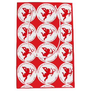 BOLSA DE REGALO MEDIANA CUPID RED LOVE VALENTINE`S DAY