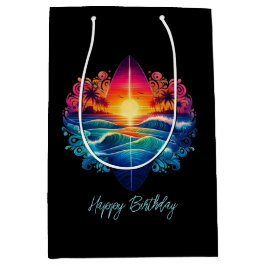 Bolsa De Regalo Mediana Curvas de Surfboard de Sunset