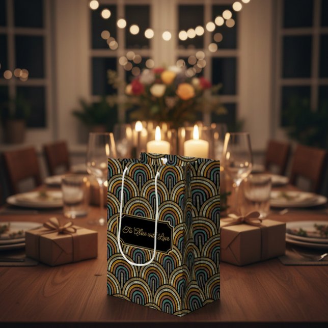 Bolsa De Regalo Mediana Custom Art Deco Embroidered-Style Paper Bag  (Subido por el creador)