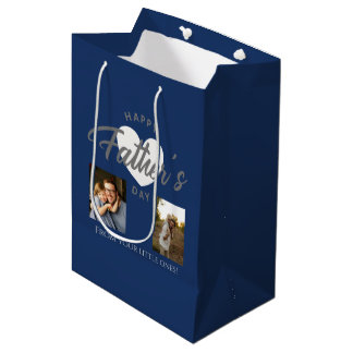 Bolsa De Regalo Mediana Custom Photo Collage Father's Day Gift