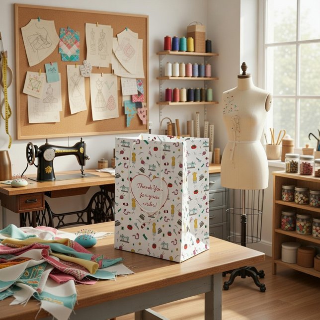 Bolsa De Regalo Mediana Custom Tailoring Tools Pattern Gift Bag (Subido por el creador)