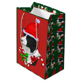 Bolsa De Regalo Mediana Cute Border Collie Navidades Merry
