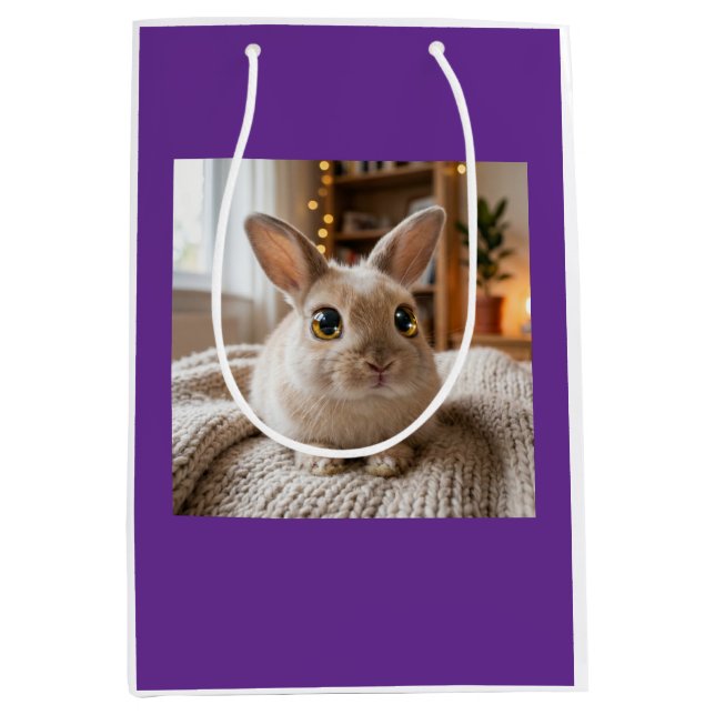 Bolsa De Regalo Mediana Cute bunny card (Anverso)