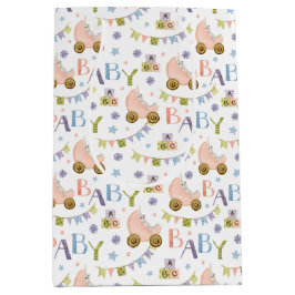 Bolsa De Regalo Mediana Cute Bunny Rabbit Baby Shower