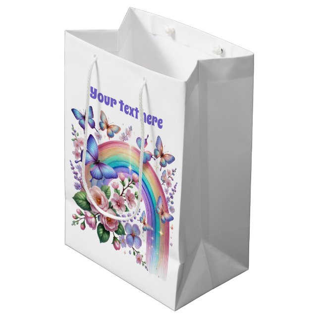 Bolsa De Regalo Mediana Cute Butterfly any purpose customizable  (Angulo Anverso)