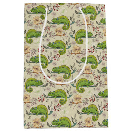 Bolsa De Regalo Mediana Cute Chameleon Lizard