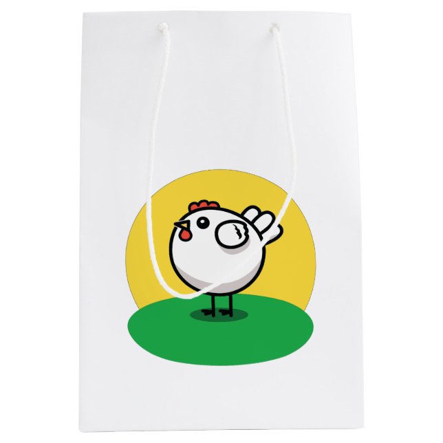 Bolsa De Regalo Mediana Cute Chicken (Anverso)