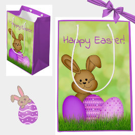 Bolsa De Regalo Mediana Cute Colorful Cartoon Easter Bunny Kids