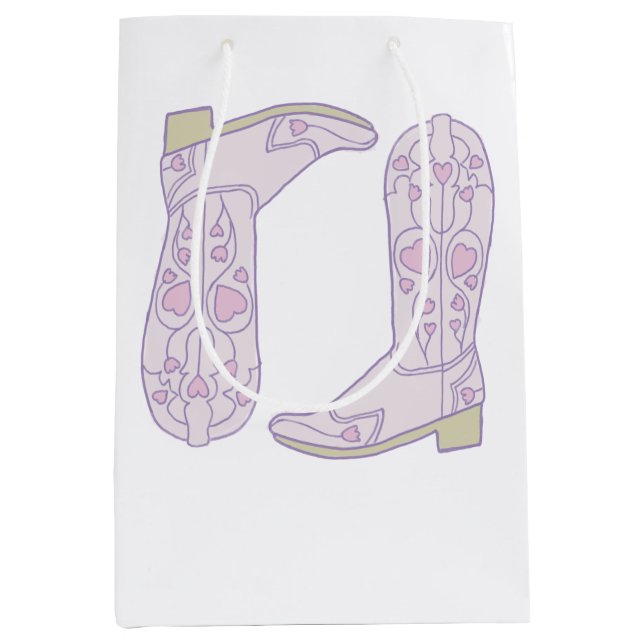 Bolsa De Regalo Mediana Cute Cowboy Boots (Anverso)