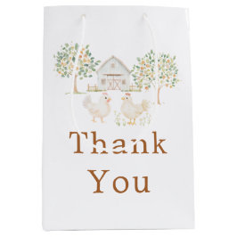 Bolsa De Regalo Mediana Cute Farm Barn Baby Shower