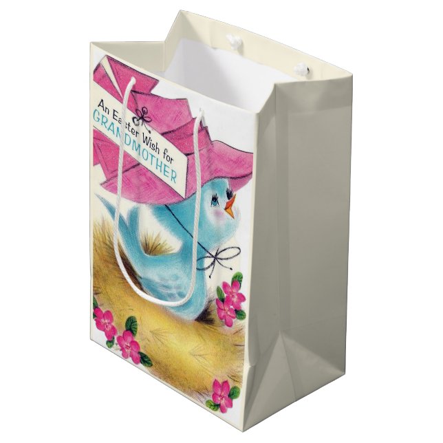 Bolsa De Regalo Mediana Cute Grandma Easter Holiday (Angulo Anverso)