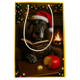 Bolsa De Regalo Mediana Cute Great Dane Cheese Tax Christmas gift bag 