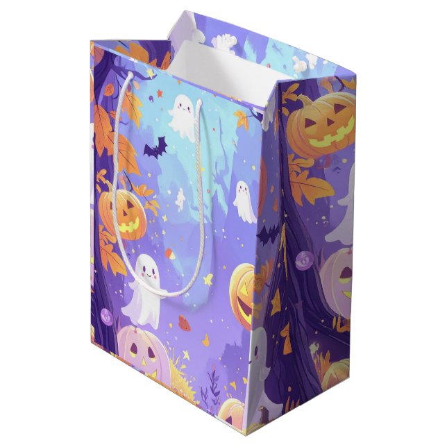Bolsa De Regalo Mediana Cute Halloween (Angulo reverso)