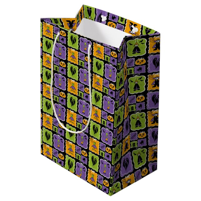 Bolsa De Regalo Mediana Cute Halloween Characters (Angulo reverso)