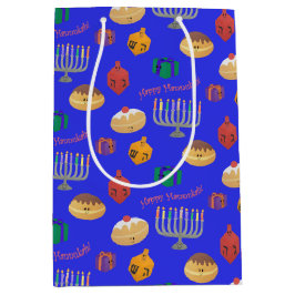 Bolsa De Regalo Mediana Cute Hannukah Patterned