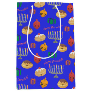 Bolsa De Regalo Mediana Cute Hannukah Patterned