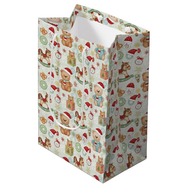 Bolsa De Regalo Mediana Cute Holiday Toys Gift Bag (Angulo Anverso)
