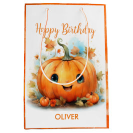 Bolsa De Regalo Mediana Cute Little Pumpkin Birthday