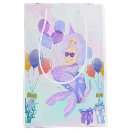 Bolsa De Regalo Mediana Cute Mermaid Birthday Party