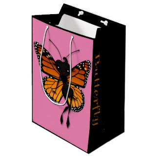 BOLSA DE REGALO MEDIANA CUTE MONARCH BUTTERFLY LADY MATTE GIFT BAG