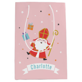 Bolsa De Regalo Mediana Cute Sinterklaas con nombre y regalos