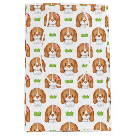 Bolsa De Regalo Mediana Cute Watercolor Beagle Dog Gift Bag