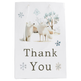 Bolsa De Regalo Mediana Cute Winter Arctic Wolf Baby Shower
