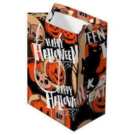 Bolsa De Regalo Mediana Cute y espeluznantes vibraciones espeluznantes de 