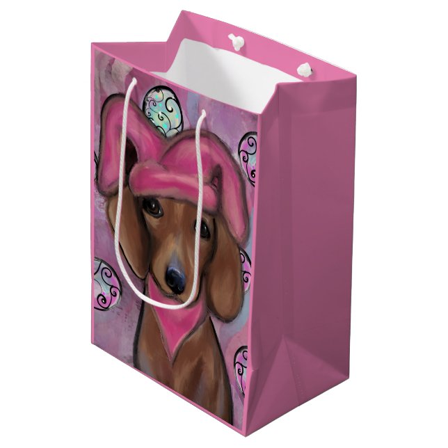 Bolsa De Regalo Mediana Dachshund (Angulo Anverso)