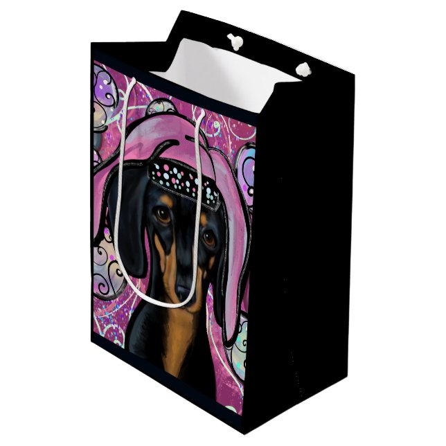 BOLSA DE REGALO MEDIANA DACHSHUND         (Angulo Anverso)