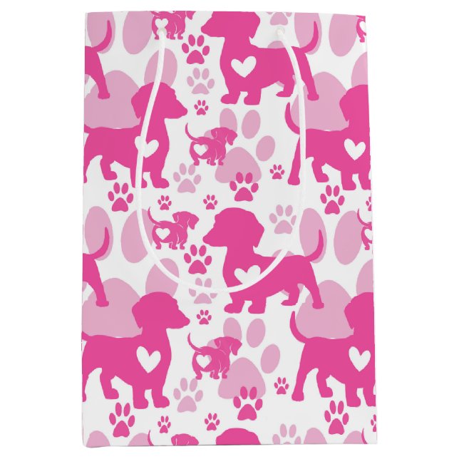 Bolsa De Regalo Mediana Dachshund Love Dog Gift Bag (Anverso)