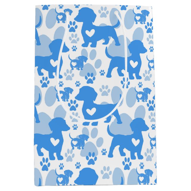 Bolsa De Regalo Mediana Dachshund Love Dog Gift Bag (Anverso)