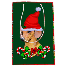 Bolsa De Regalo Mediana Dachshund Navidades Merry
