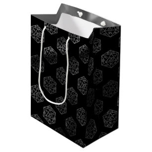 Bolsa De Regalo Mediana Dados de RPG Jugador Retro de Mesa de Fantasía d