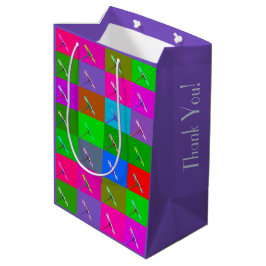 Bolsa De Regalo Mediana Daisies Coloridos Personalizados Arte Floral Graci