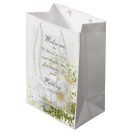 Bolsa De Regalo Mediana Daisies en amor - Editable Boda Bouquet