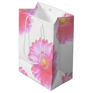 Bolsa De Regalo Mediana Daisy gerbera rosa claro