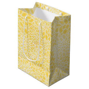 Bolsa De Regalo Mediana Dalias amarillas pastel