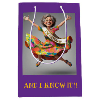 BOLSA DE REGALO MEDIANA " DAMA FINALMENTE RETIRADA "