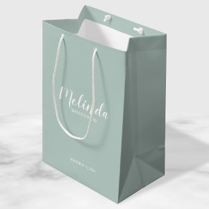 Bolsa De Regalo Mediana Damas de Honor Personalizadas con Letra Moderna