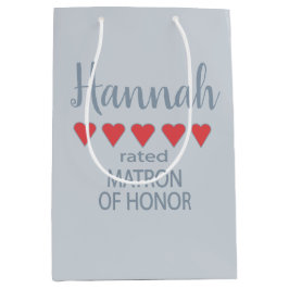 Bolsa De Regalo Mediana Damas y séquito de la novia 5 Corazón Dama de Hono